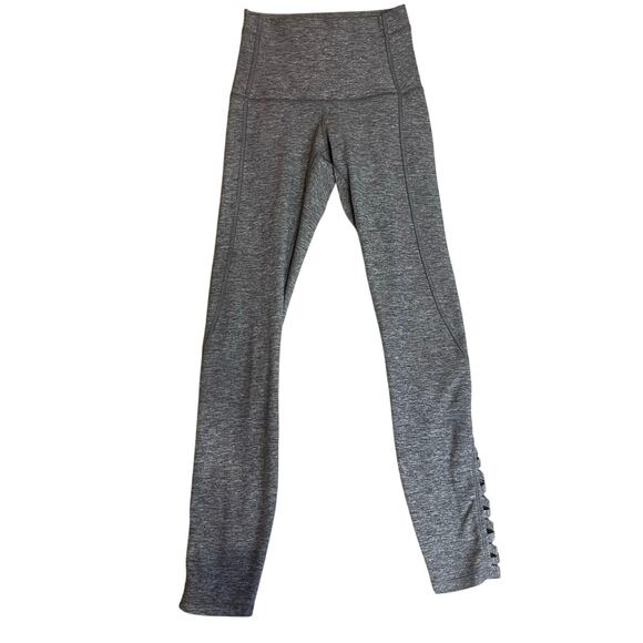 Lululemon Pure Practice High Waisted 4 Way Stretch Heather Gray Leggings Size 2 - Picture 6 of 12